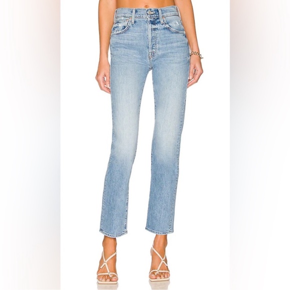 MOTHER Superior High Waisted Hiker Hover jeans in Slay It With Flowers - Picture 1 of 11